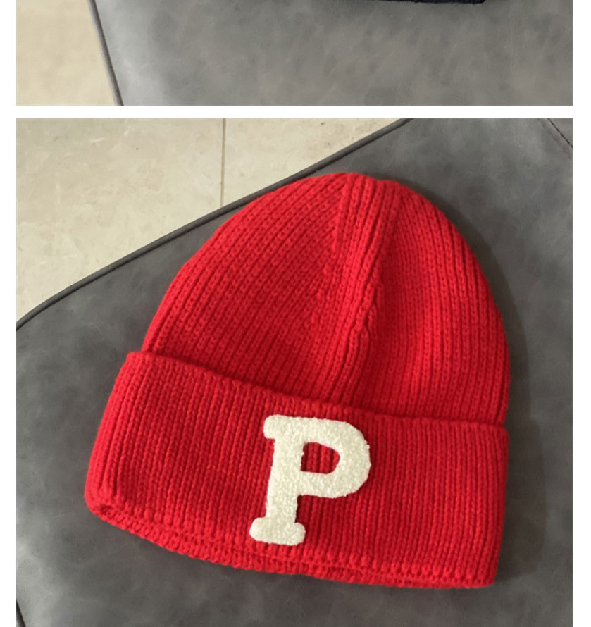 Fashion Orange Letter Embroidered Knitted Beanie,Beanies&Others