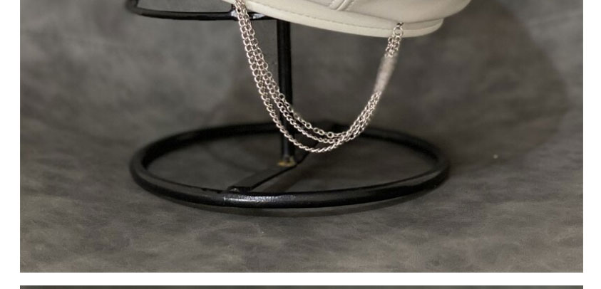 Fashion White Pu Leather Chain Beret,Beanies&Others
