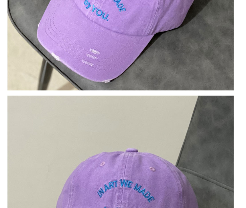Fashion Purple English Embroidery Soft Top Baseball Cap,Baseball Caps