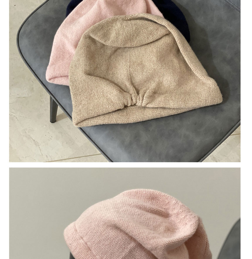 Fashion Pink Wool Knitted Pile Hat,Beanies&Others