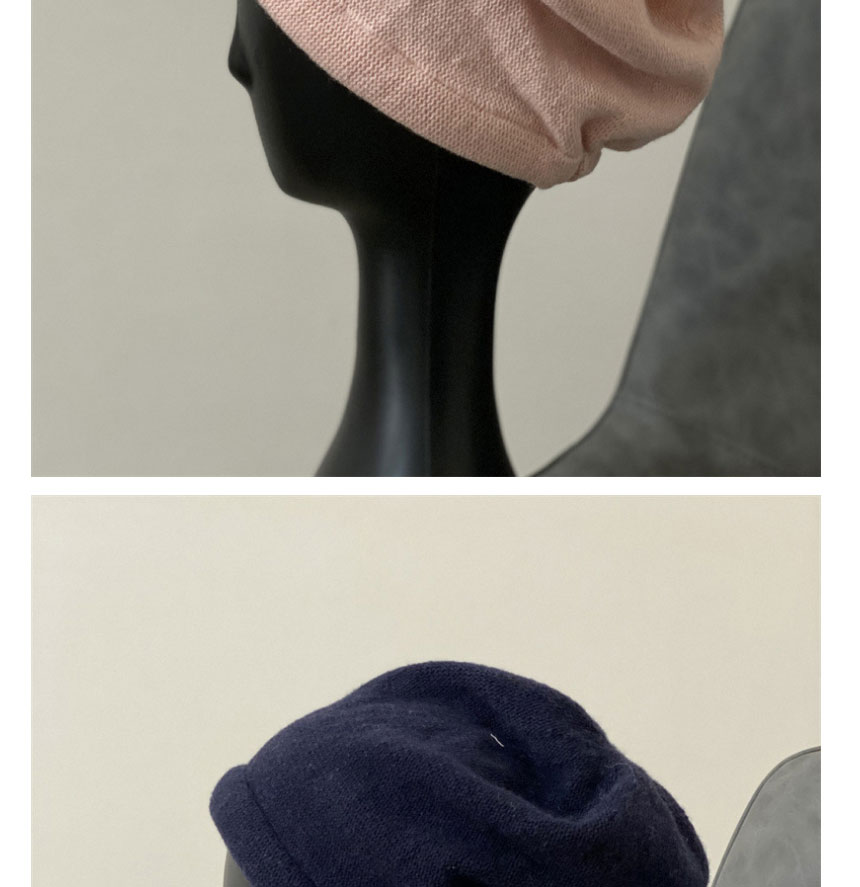 Fashion Navy Wool Knitted Pile Hat,Beanies&Others