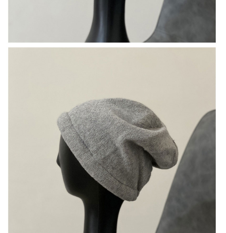 Fashion Khaki Wool Knitted Pile Hat,Beanies&Others