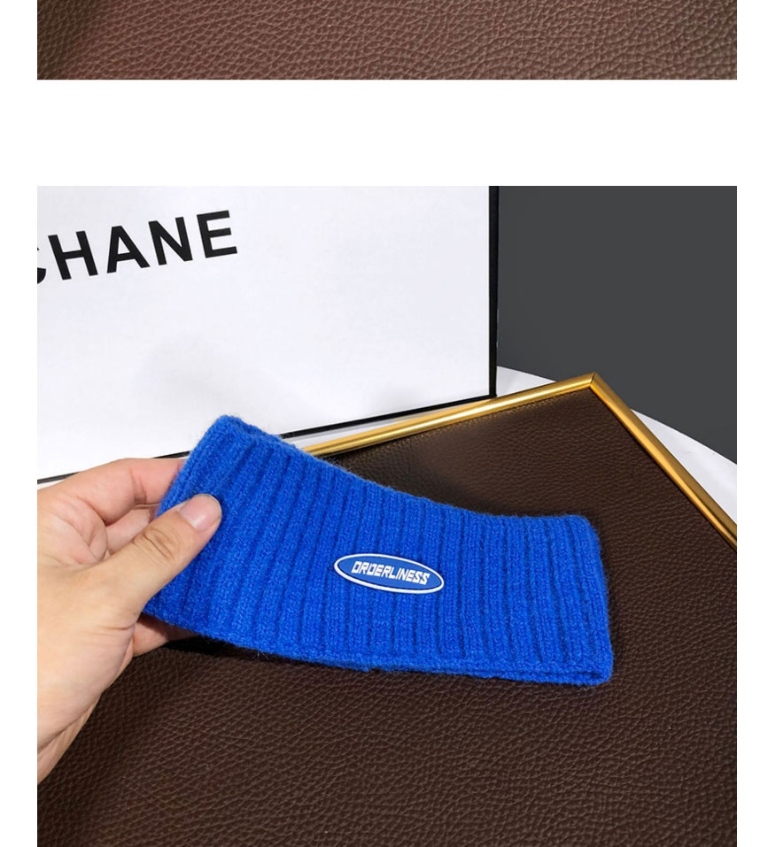 Fashion Blue Letter Mark Wool Knitted Headband,Hair Ribbons