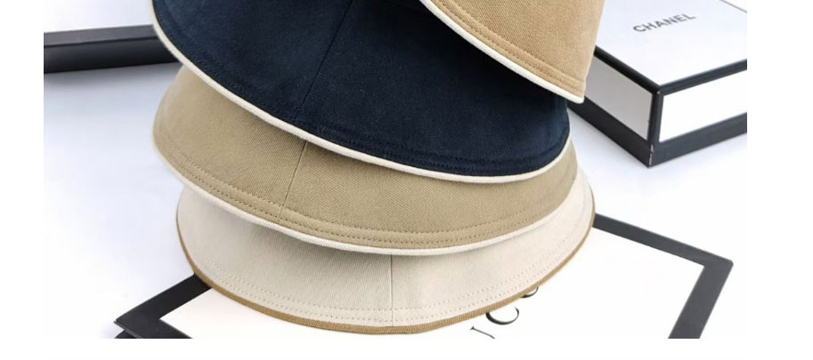 Fashion White Cotton Geometric Fisherman Hat,Beanies&Others