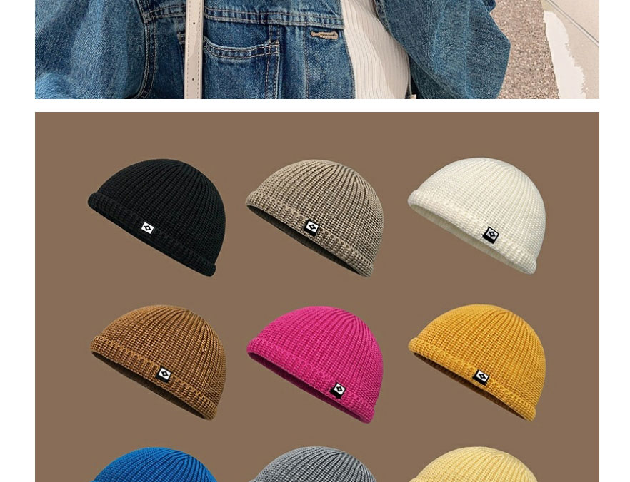 Fashion Yellow Borderless Small Standard Knitted Toe Cap,Beanies&Others