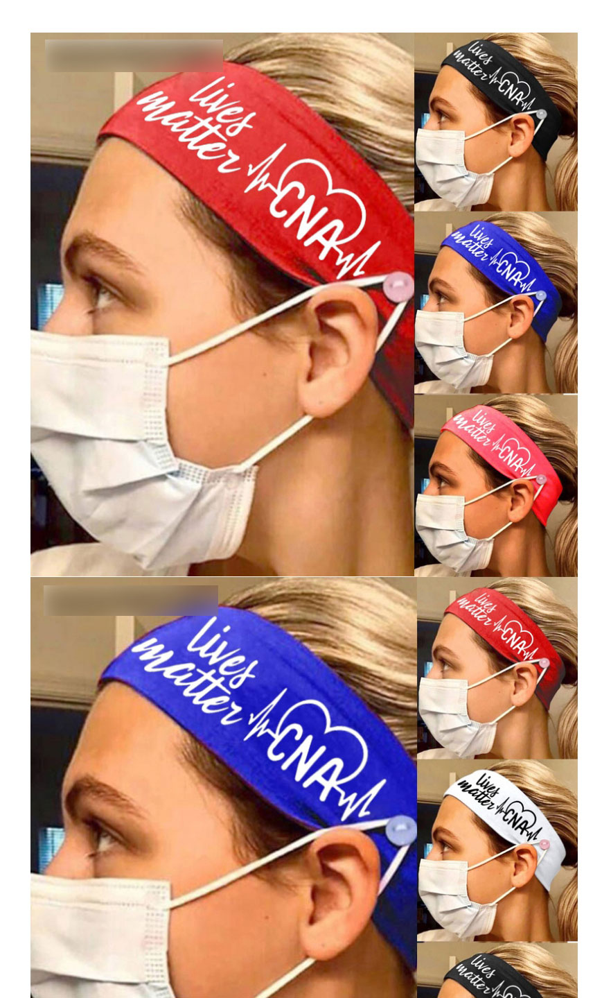 Fashion Red Milk Silk Letters Wide Side Headband,Hair Ribbons