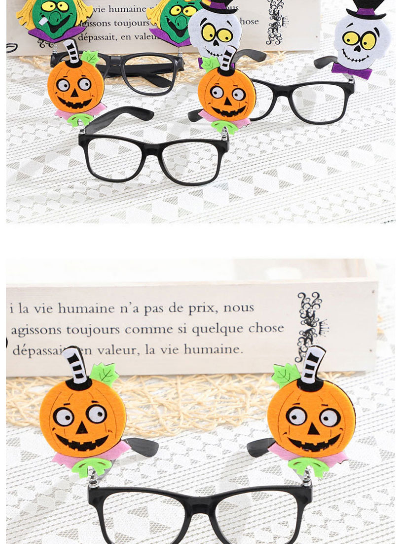 Fashion Orange Wings Halloween Pumpkin Witch Skull Glasses Frame,Fashion Glasses