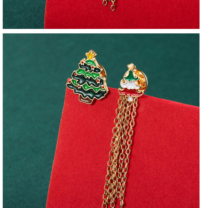 Fashion Christmas Tree Alloy Christmas Tree Snowflake Elk Brooch 2 Piece Set,Korean Brooches