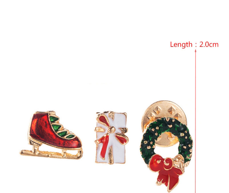 Fashion Green Bell Christmas Concealed Buckle Bells Garland Christmas Tree Brooch,Korean Brooches