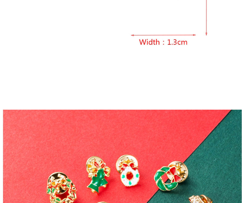 Fashion Green Bell Christmas Concealed Buckle Bells Garland Christmas Tree Brooch,Korean Brooches