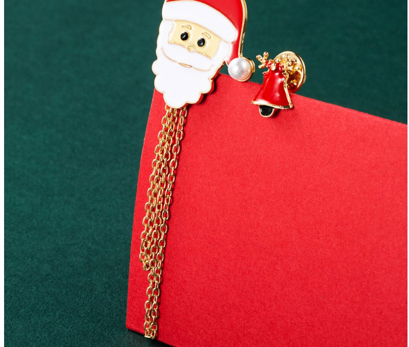 Fashion Santa Claus + Gloves Alloy Dripping Santa Snowman Chain Christmas Brooch,Korean Brooches