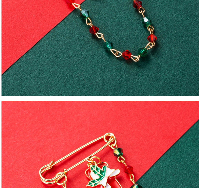 Fashion Santa Claus Alloy Dripping Santa Claus Elk Snowman Tassel Pin,Korean Brooches