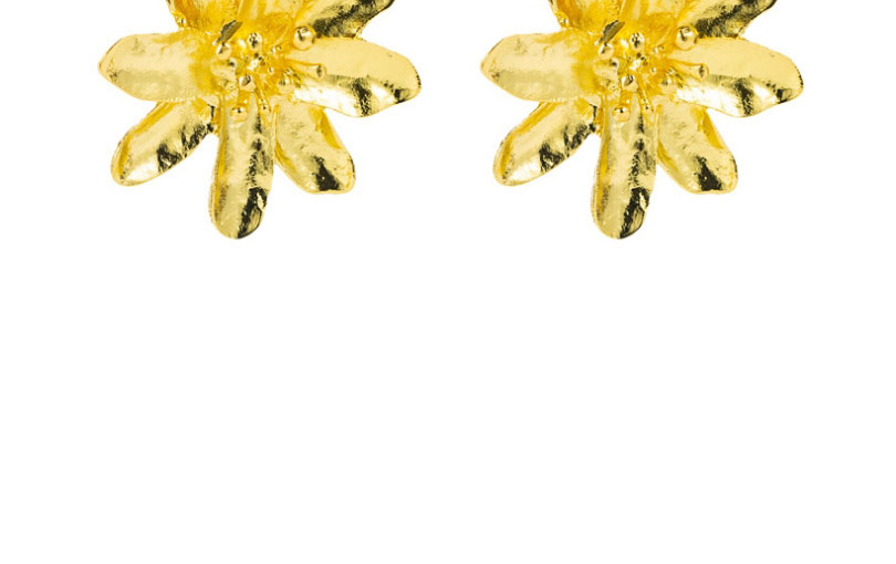 Fashion Silver Metal Three-dimensional Flower Earrings,Stud Earrings