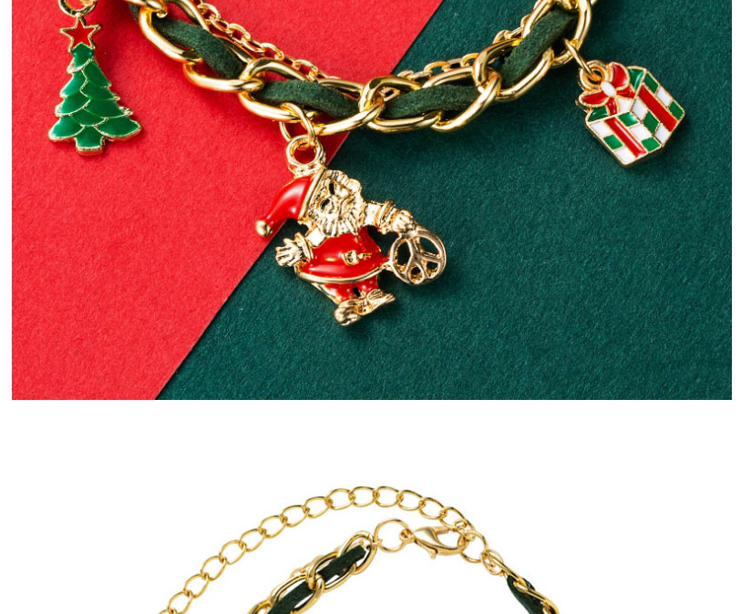 Fashion Hat+bell Alloy Christmas Snowflake Gloves Snowman Bell Bracelet,Fashion Bracelets