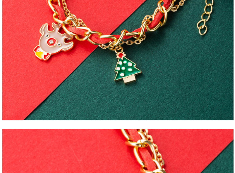 Fashion Santa Claus Christmas Tree Elk Snowman Socks Bow Bracelet,Fashion Bracelets