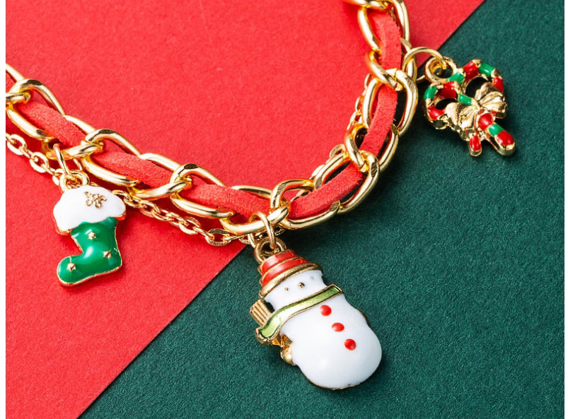 Fashion Santa Claus Christmas Tree Elk Snowman Socks Bow Bracelet,Fashion Bracelets