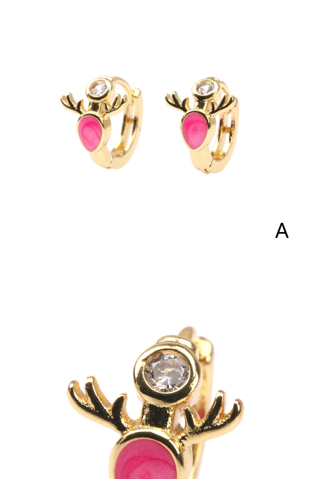 Fashion Yellow Copper And Diamond Earrings,Earrings