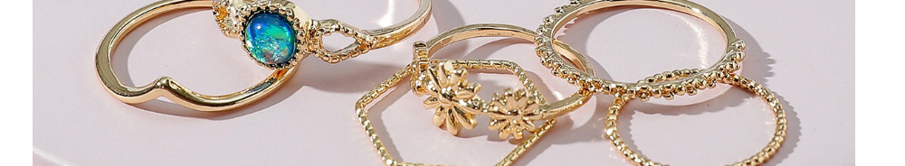 Fashion Gold Alloy Geometric Ring Set,Jewelry Sets