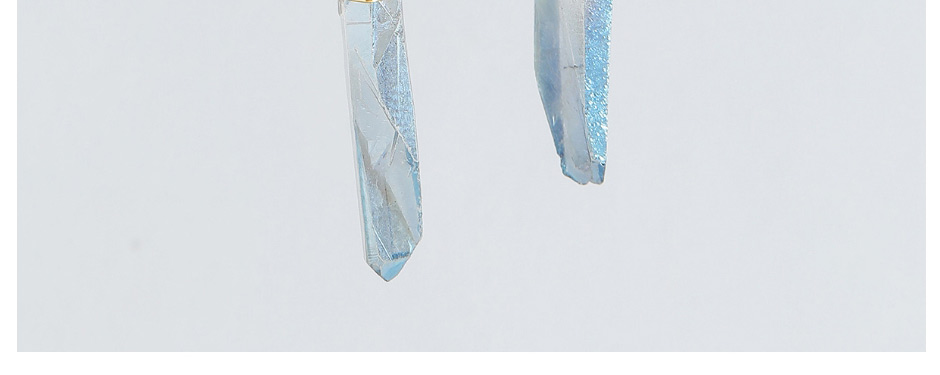 Fashion Blue Alloy Crystal Tooth Ear Ring,Hoop Earrings