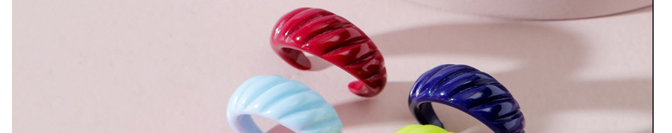 Fashion Color Color Thread Resin Ring Set,Jewelry Sets
