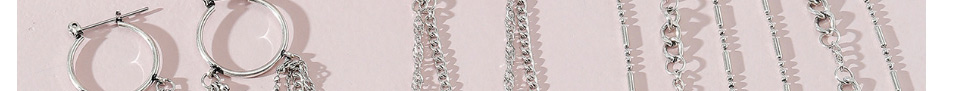 Fashion Silver Tassel Chain Earring Set,Jewelry Sets