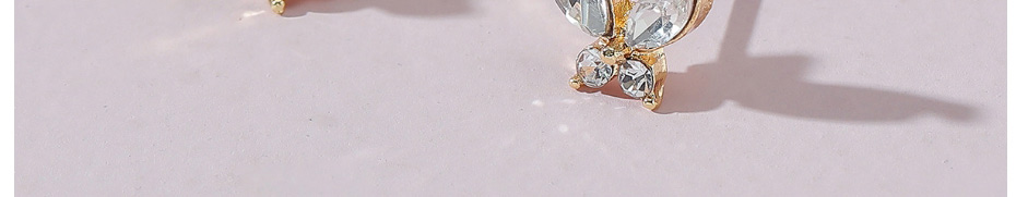 Fashion Gold Butterfly Rhinestone Stud Earrings,Stud Earrings