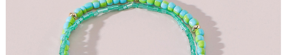Fashion Blue Rice Beads Beaded Bow Bracelet,Beaded Bracelet
