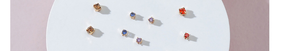 Fashion Color Alloy Rhinestone Star Earring Set,Jewelry Sets