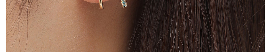Fashion Gold Copper Inlaid Zirconium Geometric Ear Ring Set,Jewelry Sets