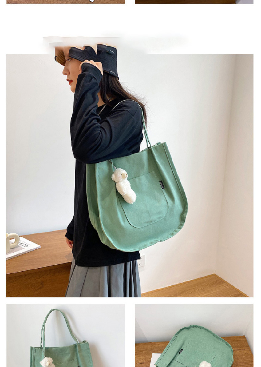 Fashion White Plush Bear Large-capacity Single Shoulder Bag,Handbags