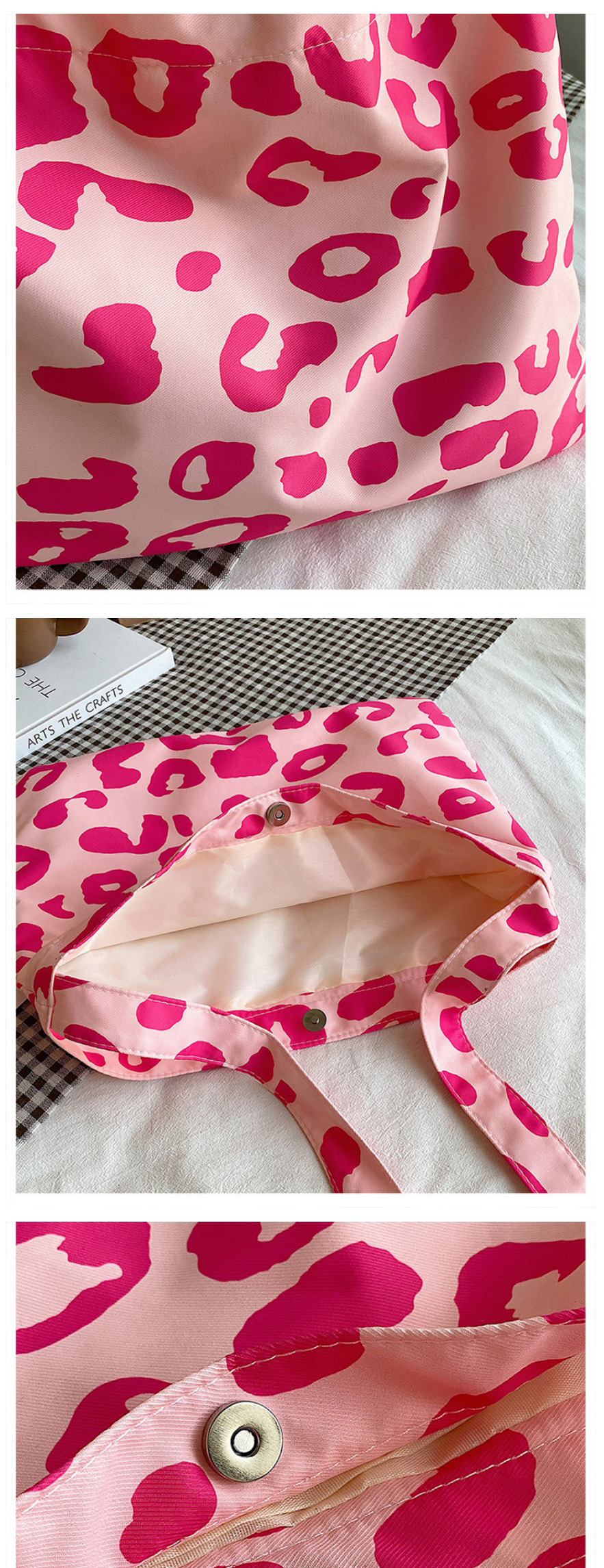 Fashion White+pink Cow Pattern Shoulder Crossbody Bag,Shoulder bags