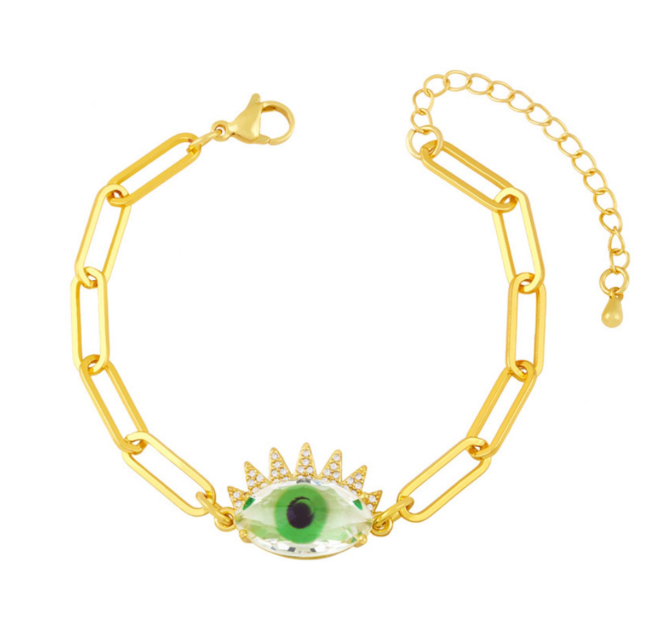 Fashion Grey Thick Chain Eye Bracelet,Bracelets
