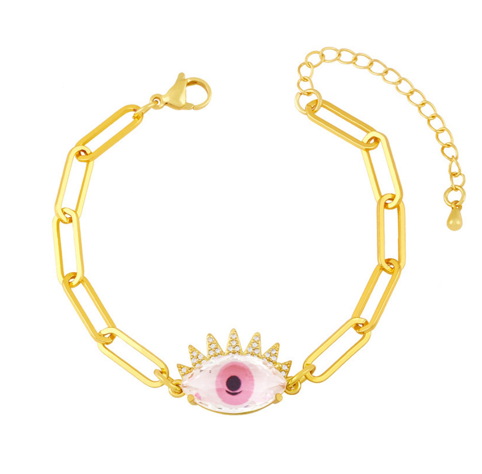 Fashion Grey Thick Chain Eye Bracelet,Bracelets