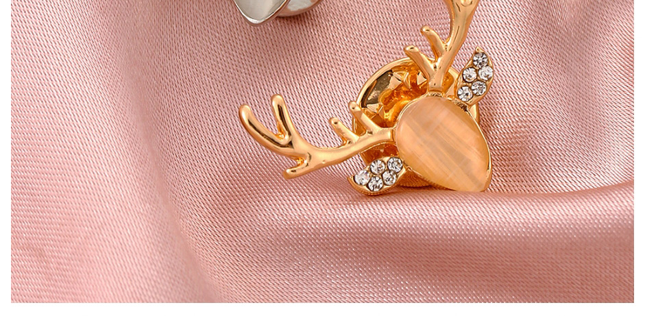 Fashion Silver Metal Christmas Antler Brooch,Korean Brooches