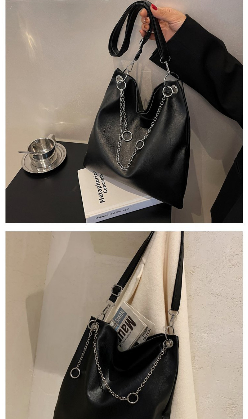 Fashion Off White Pu Large Capacity Chain Handbag,Handbags