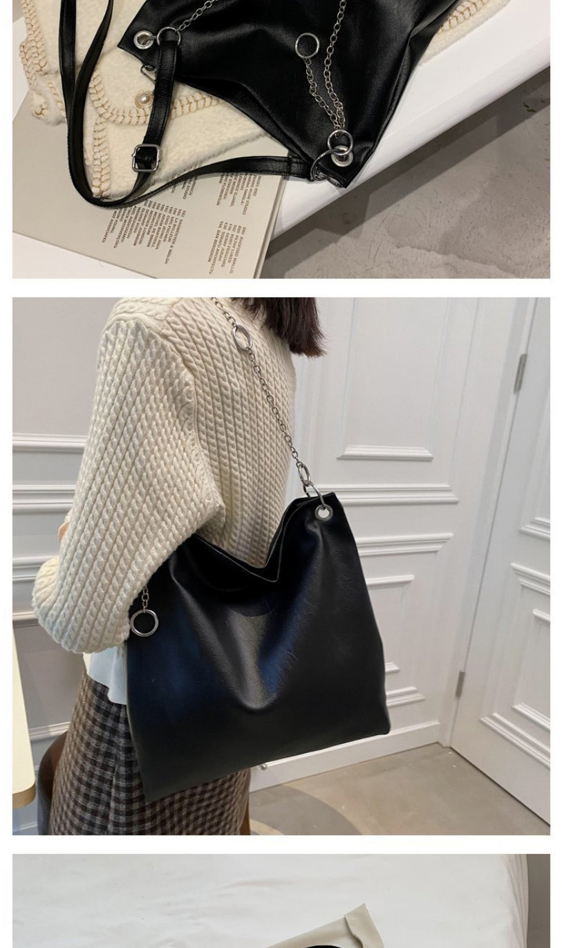 Fashion Off White Pu Large Capacity Chain Handbag,Handbags