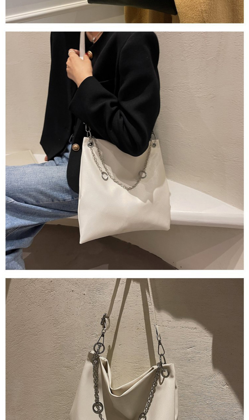 Fashion Black Pu Large Capacity Chain Handbag,Handbags