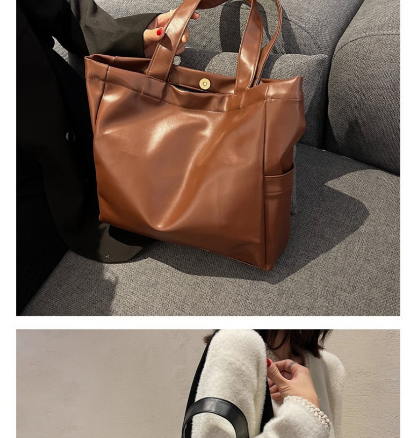 Fashion Brown Soft Leather Large-capacity Handbag,Handbags