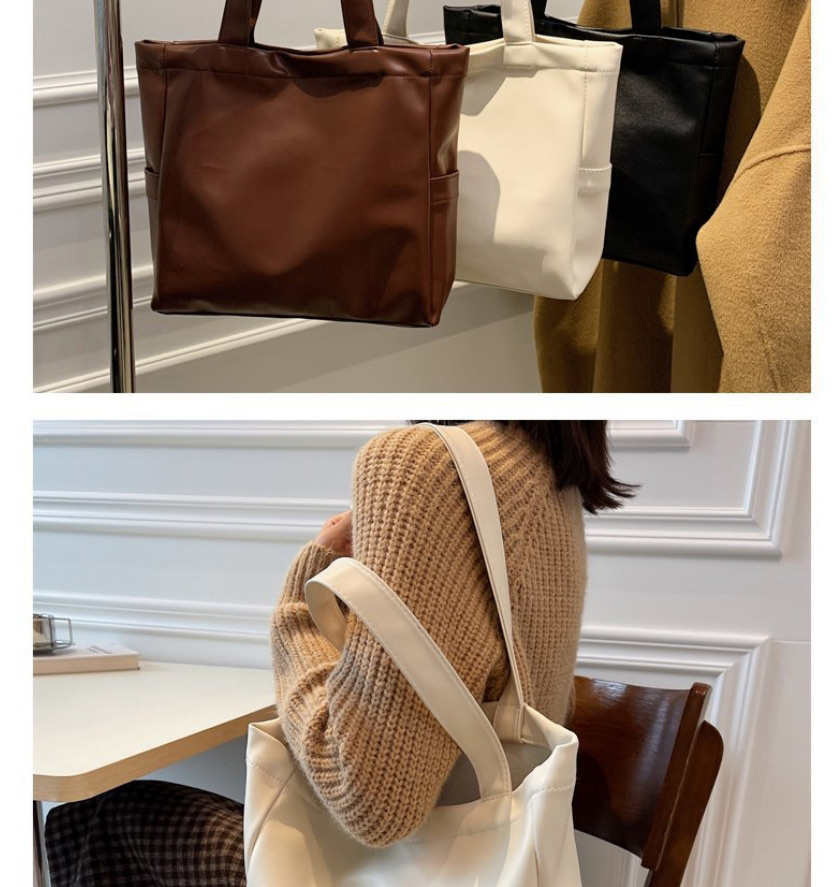 Fashion Black Soft Leather Large-capacity Handbag,Handbags