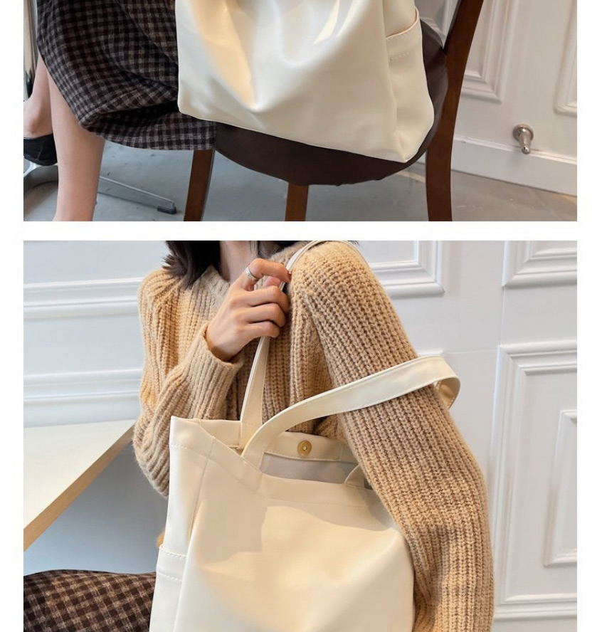 Fashion Off White Soft Leather Large-capacity Handbag,Handbags