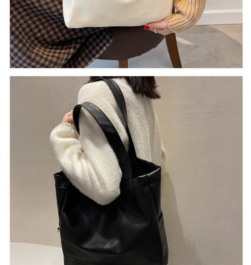 Fashion Black Soft Leather Large-capacity Handbag,Handbags