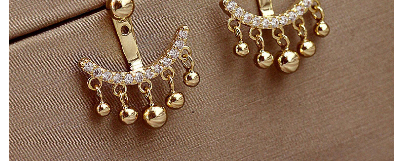Fashion Gold Diamond Tassel Stud Earrings,Drop Earrings
