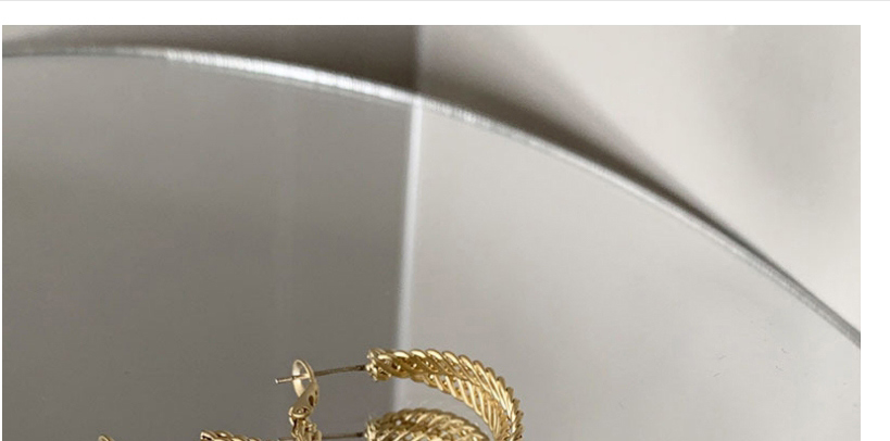 Fashion Gold Matte Chain Earrings,Hoop Earrings