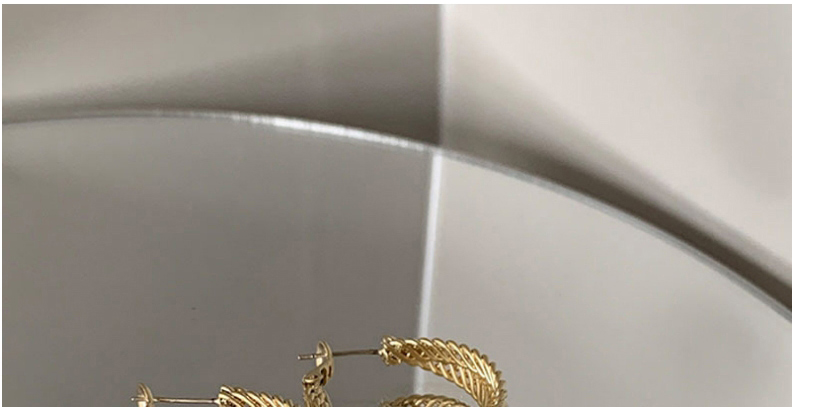 Fashion Gold Matte Chain Earrings,Hoop Earrings