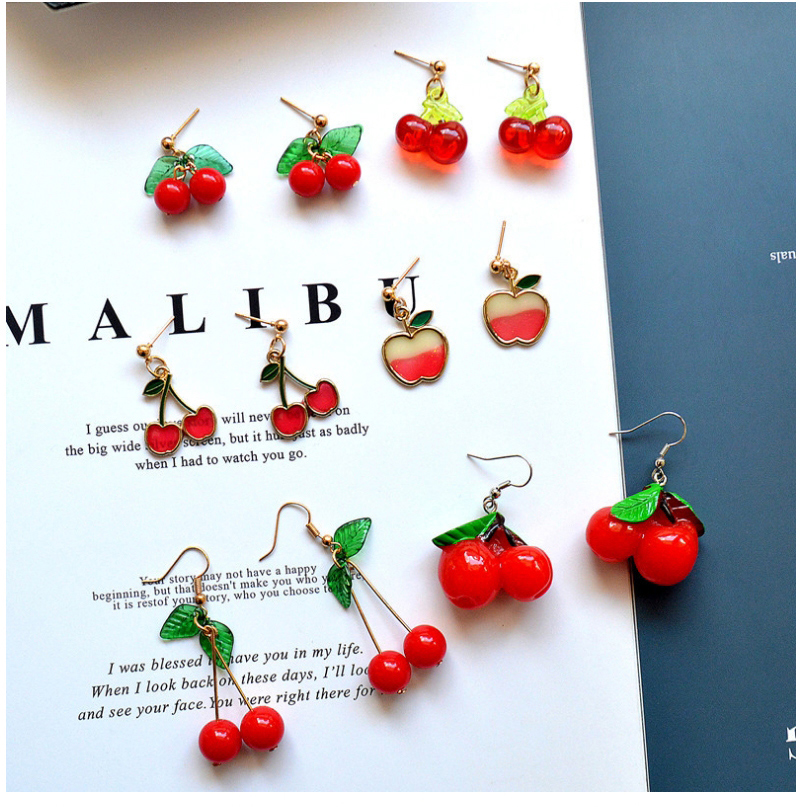Fashion 6# Simulation Fruit Earrings,Drop Earrings