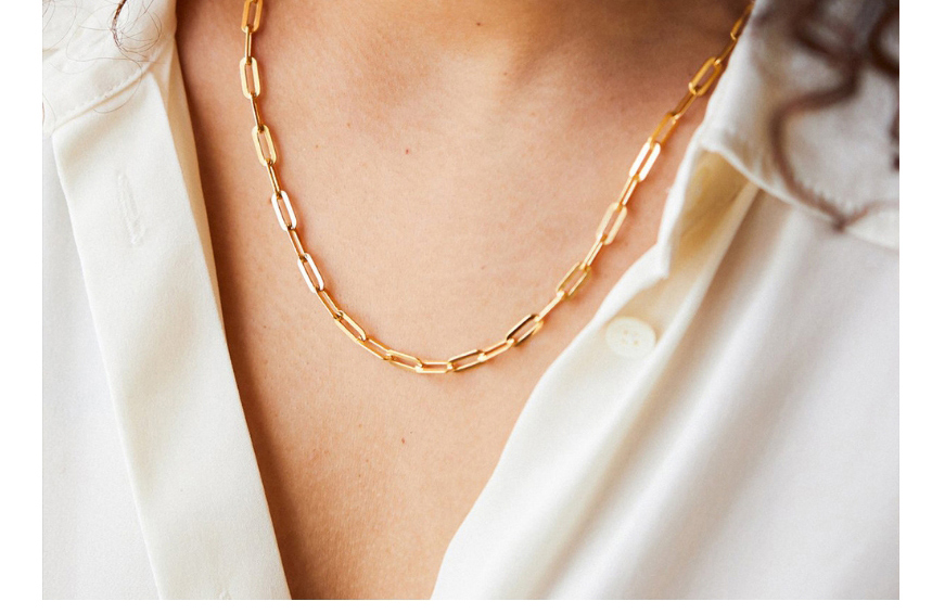 Fashion Golden (50cm) 18k Gold Stainless Steel Necklace,Necklaces