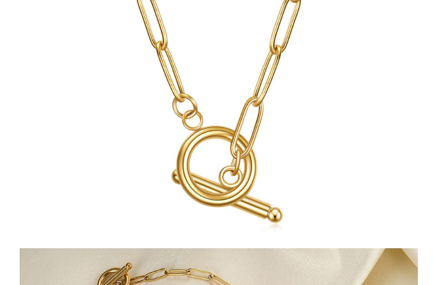 Fashion Golden (50cm) 18k Gold Stainless Steel Necklace,Necklaces