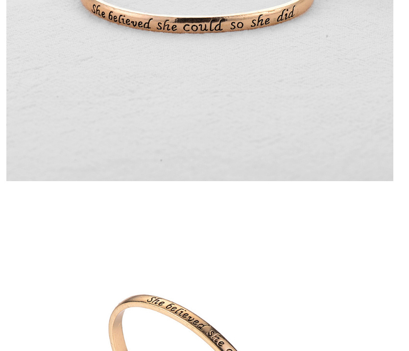 Fashion 3# Stainless Steel Letter Bracelet,Bracelets