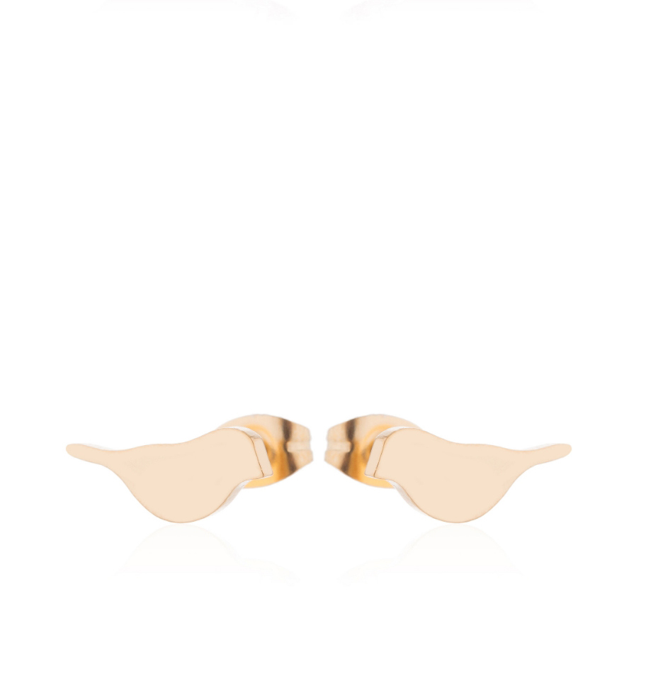Fashion Rose Gold Stainless Steel Bird Earrings,Earrings