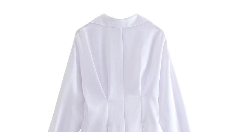 Fashion White Solid Color Shirt Dress,Mini & Short Dresses